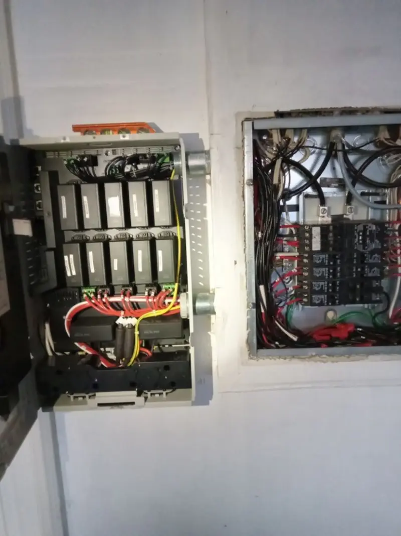 Electrical panel upgrade completed for Security Camera Wiring in Cornelia